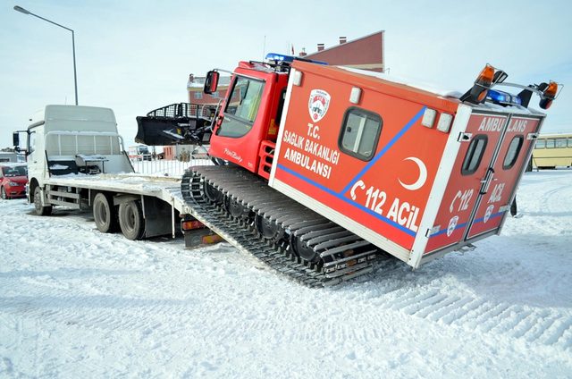 Erzurum'da 112 Acil ekipleri kışa hazır