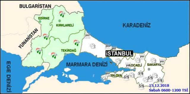 Marmara bölgesi hava durumu 15 günlük