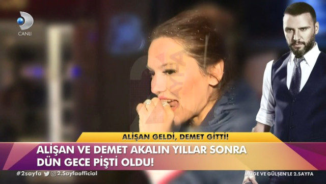 Demet Akalın Alişan�dan kaçarken düşüyordu trend