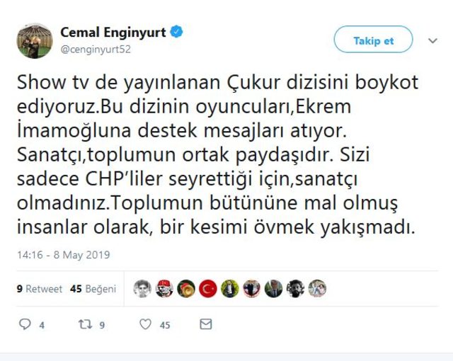 MHP'li Cemal Enginyurt: Bu dizinin oyuncuları İmamoğlu'na destek mesajları atıyor - Resim : 2