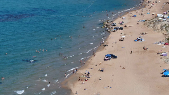 Kısırkaya plajının havadan fotoğrafları