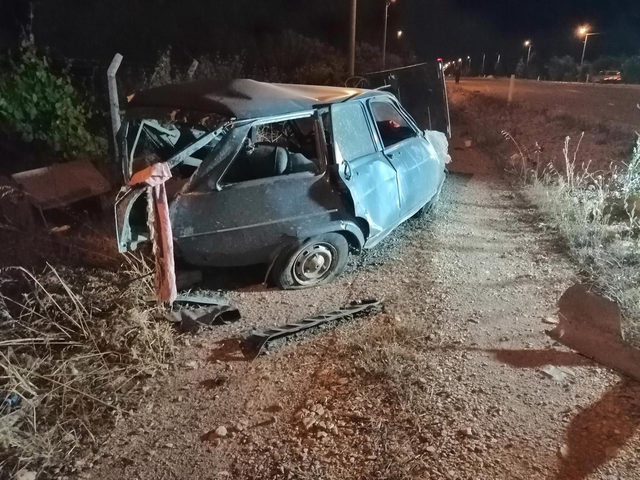 Tavas'ta iki otomobil çarpıştı: 1 ölü 1 yaralı