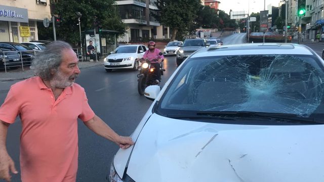 Ünlü oyuncunun çarptığı motosiklet sürücüsü ağır yaralandı(Geniş Haber)