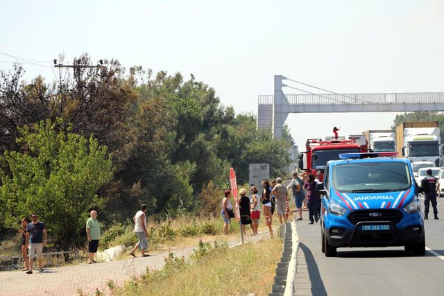 Tekirdağ’da yazlıkçıları korkutan yangın