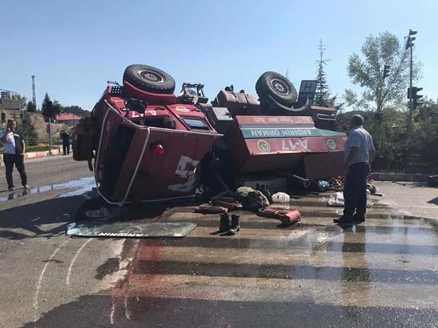 Kahramanmaraş'ta arazöz devrildi: 3 yaralı
