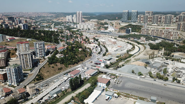 30 gün kapalı kalacak yol havadan fotoğraflandı