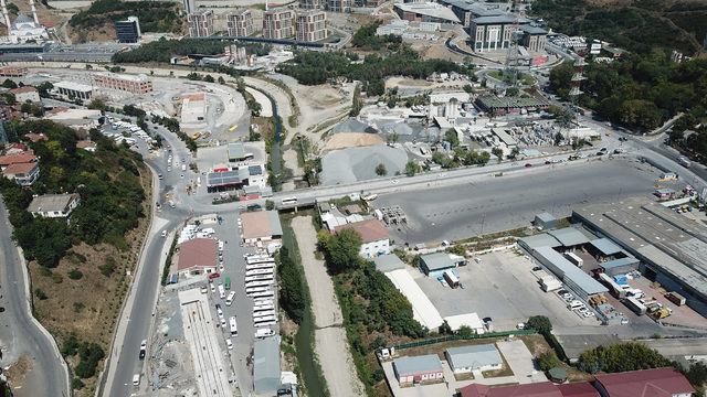 30 gün kapalı kalacak yol havadan fotoğraflandı
