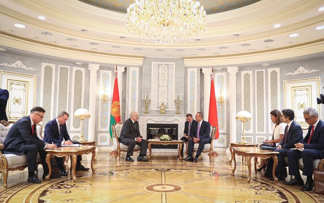 Çavuşoğlu, Belarus’ta temaslarda bulunuyor