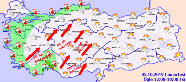 5 ekim hava durumu meteoroloji