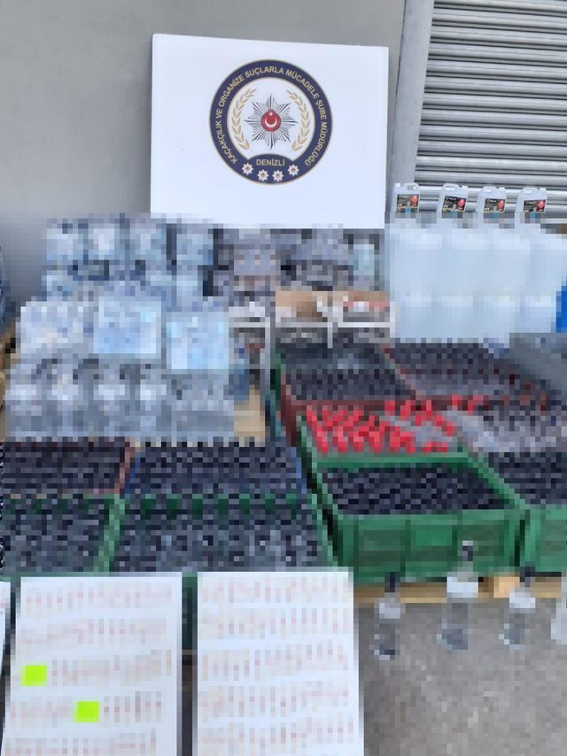 Denizli'de sahte içki operasyonu: 3 gözaltı