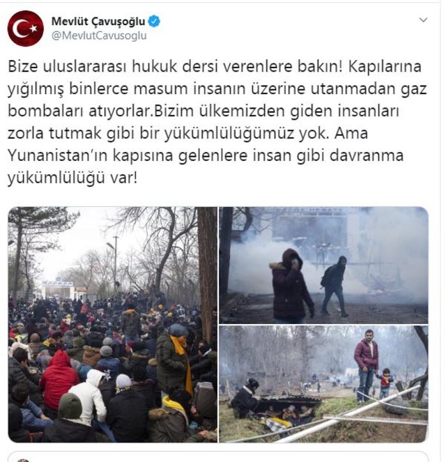 Yunan askerleri snr geen gmenleri dverek Trkiye'ye gnderdi