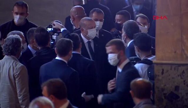 Cumhurbaşkanı Erdoğan Ayasofya Camii'nde