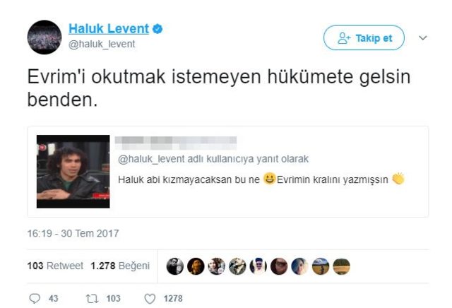 Sanatci Haluk Levent Ten Evrim Teorisi Paylasimi