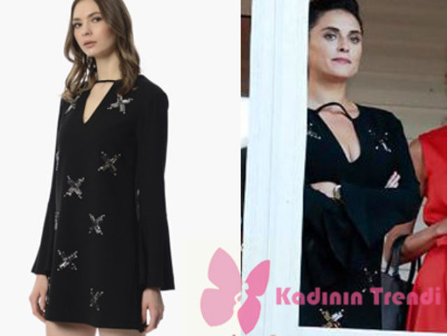 Ufak-Tefek-Cinayetler-Merve-Aslıhan-Gürbüz-Merve-siyah-elbise-Network-marka