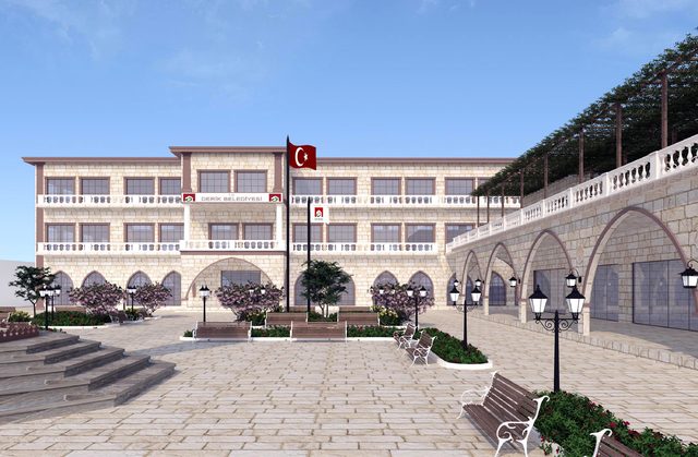 Derik Belediyesi, prefabrik binada hizmet vermeye başladı