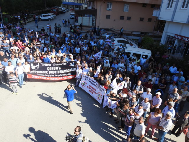 Çorum olaylarında ölen 57 kişi anıldı