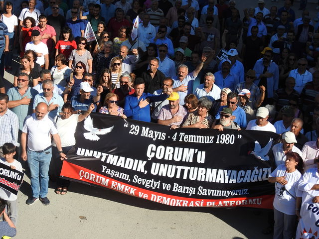 Çorum olaylarında ölen 57 kişi anıldı