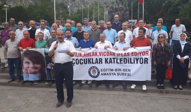 Amasya'da, Eylül ve Leyla'yı katledenler kınandı