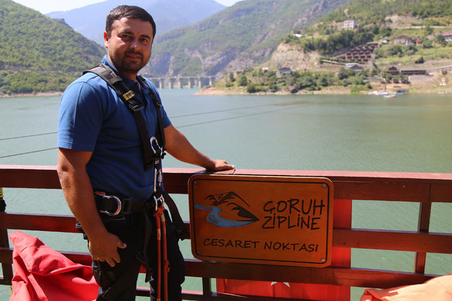 Artvin'de 385 metrelik hatta zipline