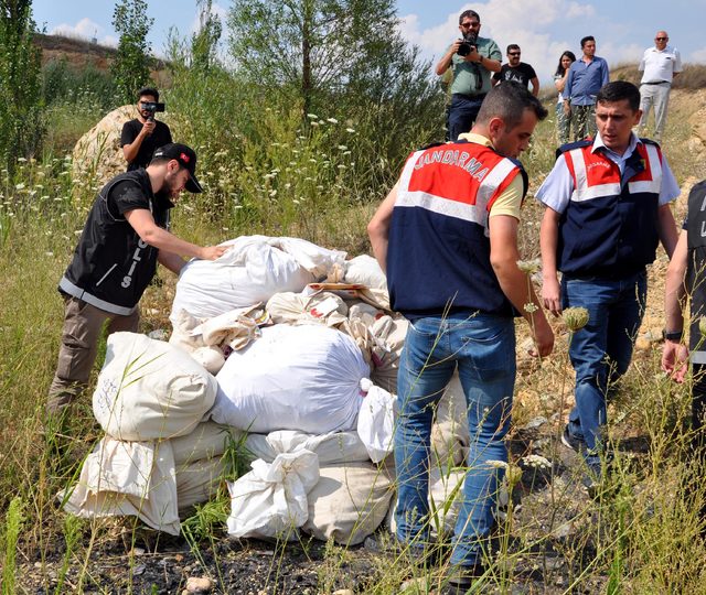 Uşak'ta ele geçirilen uyuşturucu maddeler imha edildi