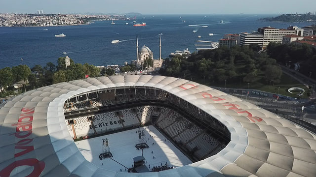 Shakira konseri öncesi Vodafone Park'ın havadan fotoğrafları