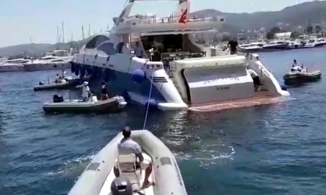 Acun Ilıcalı'nın eski eşi ve çocuklarının bulunduğu yat, batma tehlikesi geçirdi (2)