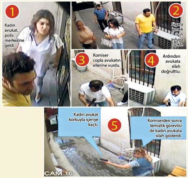 İstanbul Bayrampaşa'daki karakolda skandal görüntü! Komiserden kadın avukata önce sopa sonra silah1