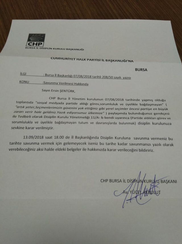 CHP'yi karıştıran olay! İlçe başkan yardımcısı disipline sevk edildi
